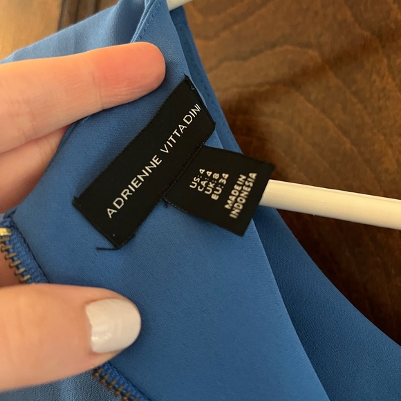 Adrienne Vitadini Blue Sleeveless Dress - Picture 5 of 8